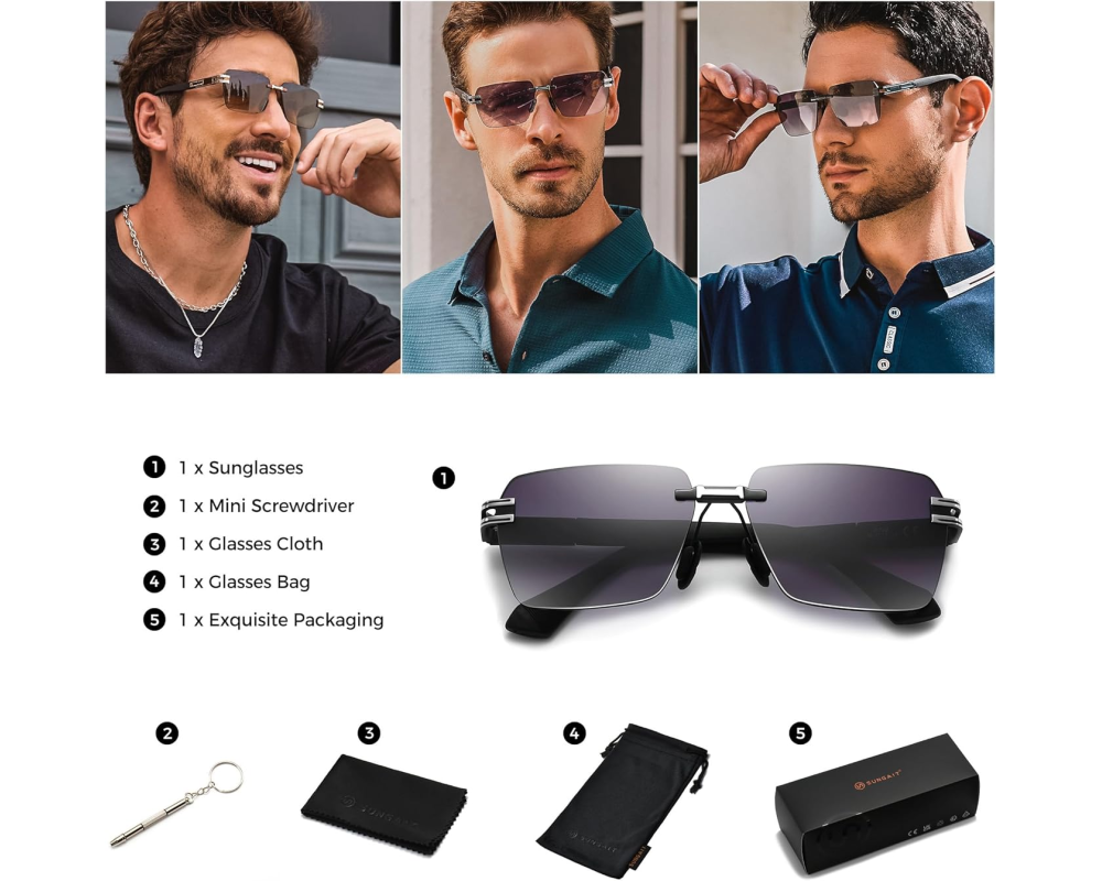 Y2K Rimless Rectangle SGT722