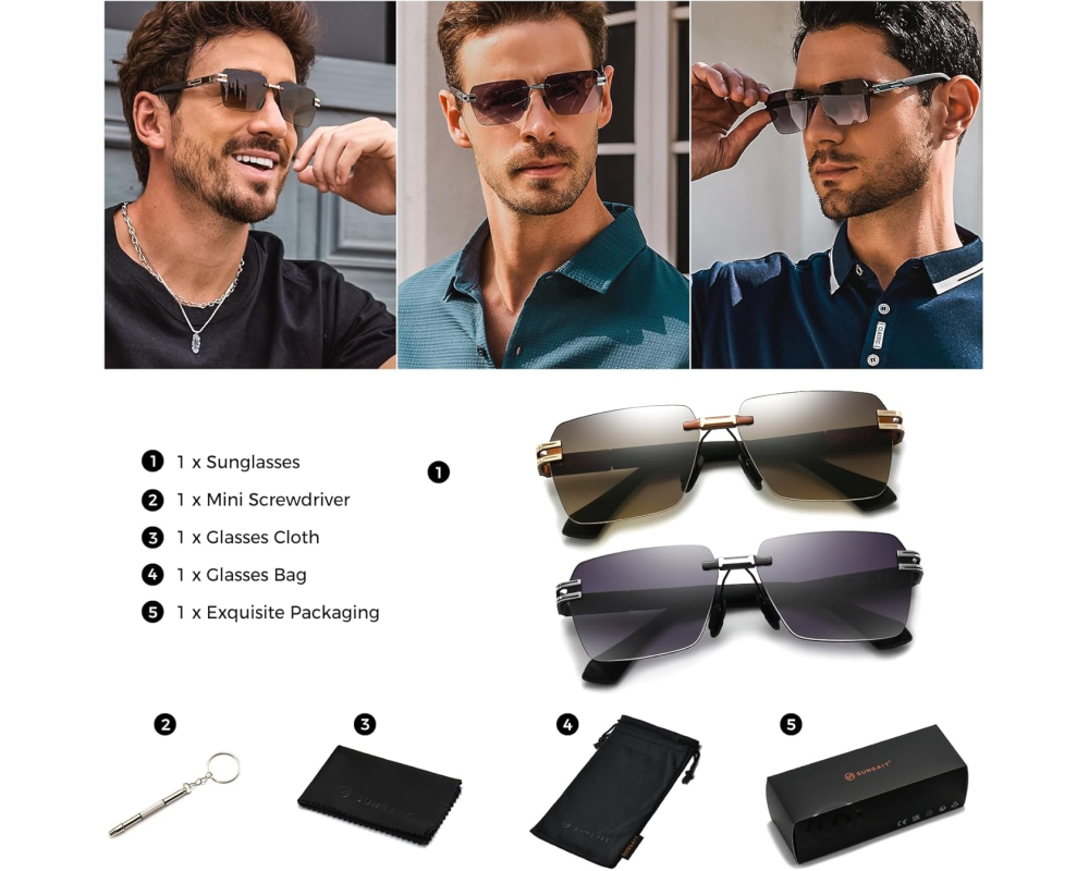 Y2K Rimless Rectangle SGT722