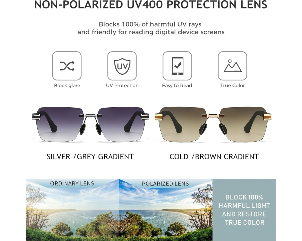 Y2K Rimless Rectangle SGT722