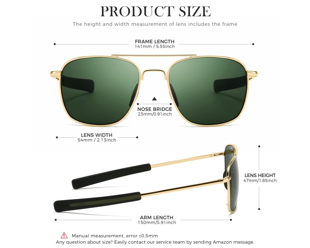 Real Glass Lens Military SGT286