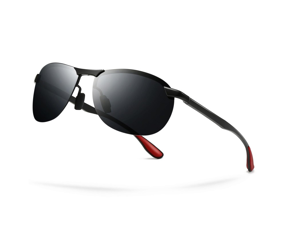 SUNGAIT Photochromic Aviator Polarized Sunglasses for Men Golf