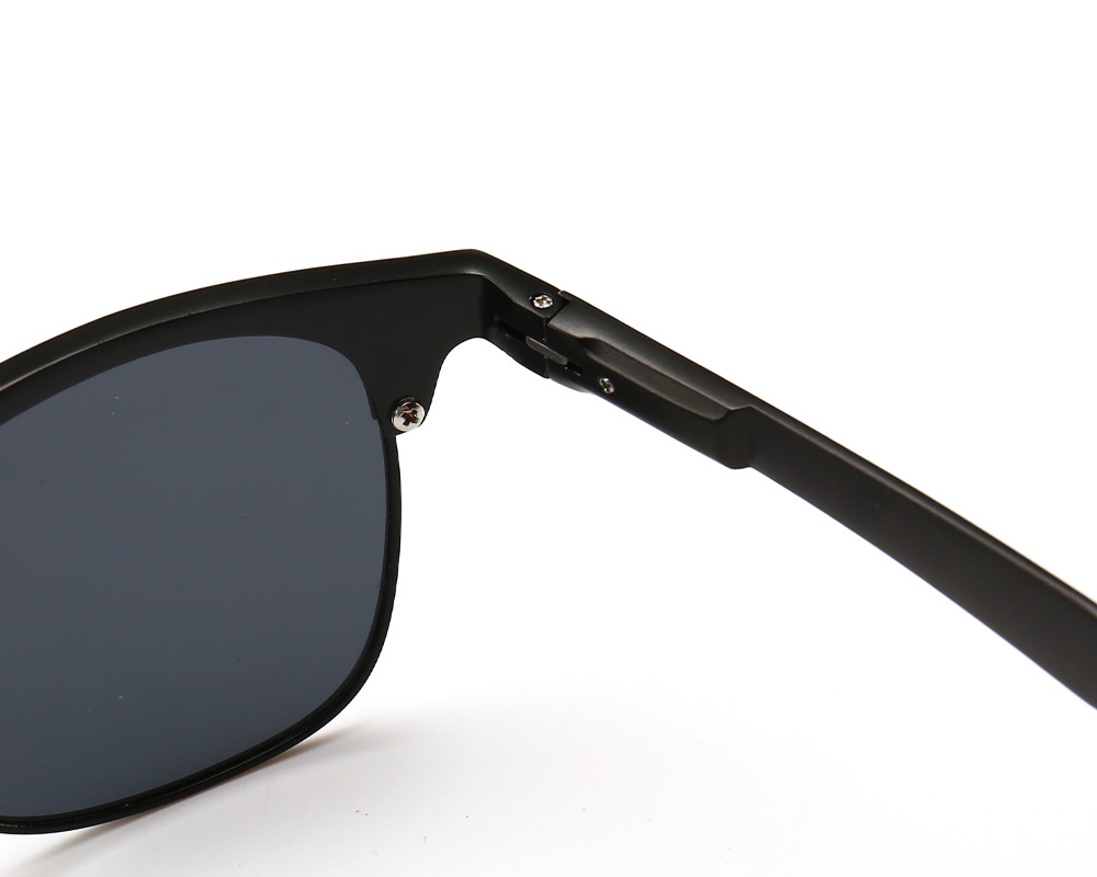 SUNGAIT Classic Half Frame Retro Sunglasses with Polarized Lens Black ...