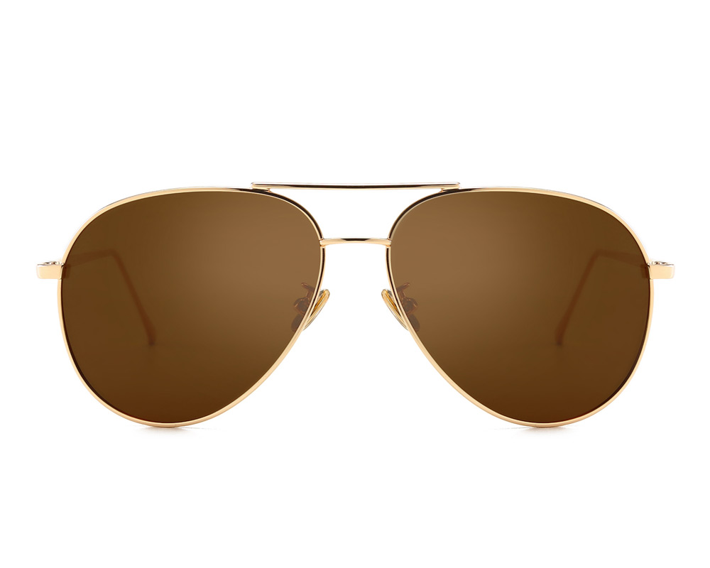 Ray-Ban RB3025 Aviator Chromance 58 Silver/Blue & Gold Polarized Sunglasses  | Sunglass Hut USA
